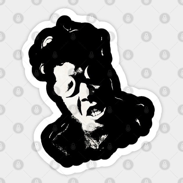 Tom Waits Portrait Art Sticker by surmind